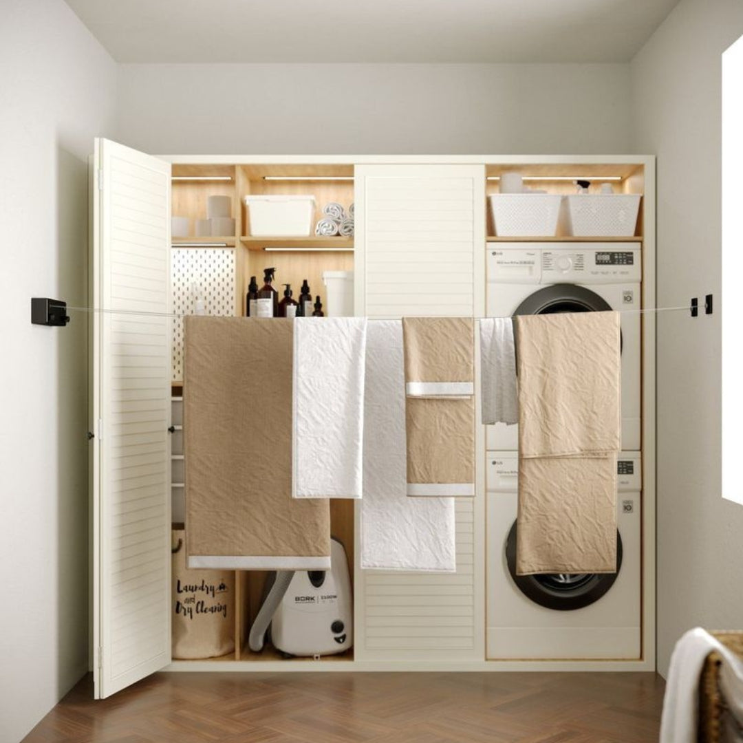 Youngine sisäänvedettävä pyykkinaru – tilaa säästävä kuivausratkaisu