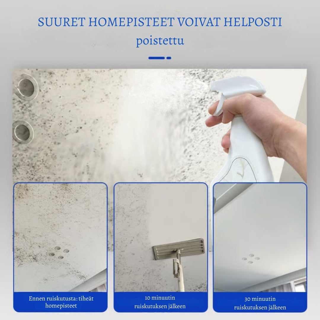 HomePuhdas – poistaa homeen ilman hankausta