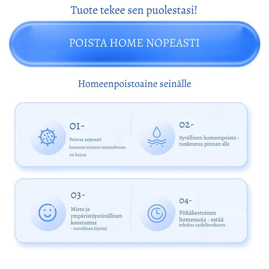 HomePuhdas – poistaa homeen ilman hankausta