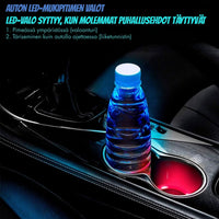 LoisteKuppi – 7-värinen LED-valotyyny auton mukitelineeseen