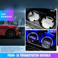 LoisteKuppi – 7-värinen LED-valotyyny auton mukitelineeseen